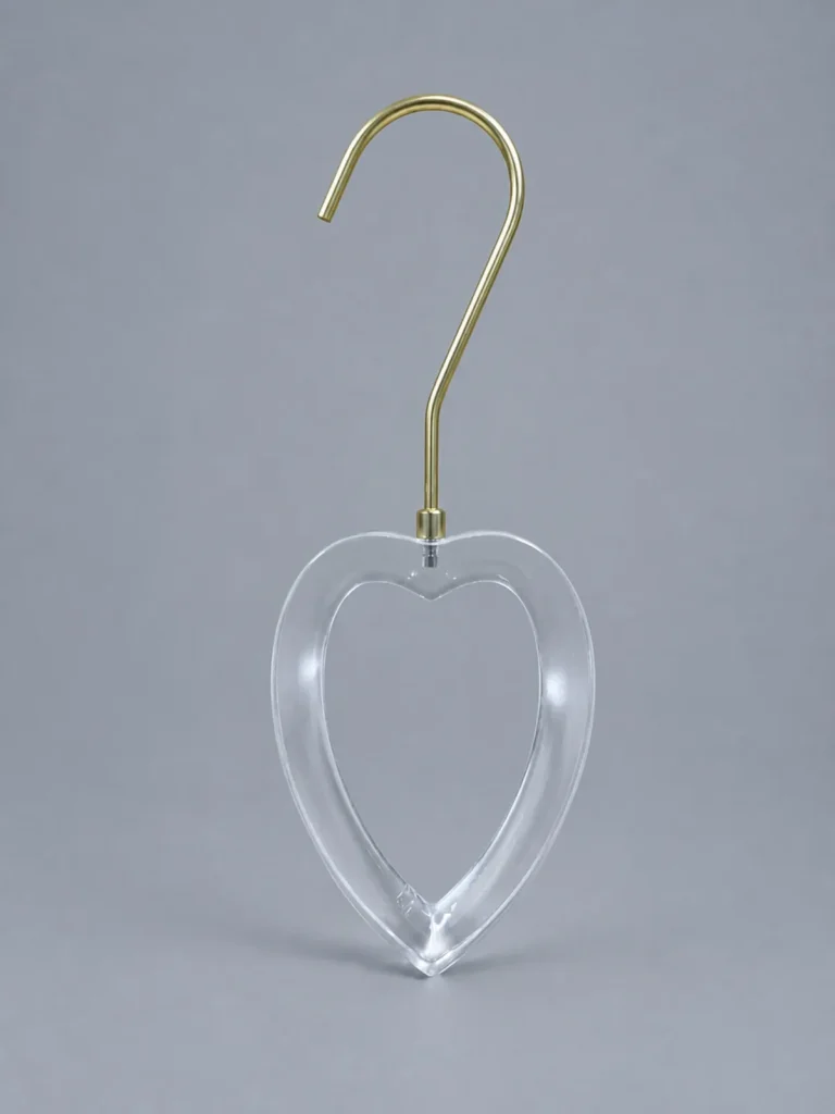 JY34 Amber Acrylic Heart Scarf Ring detail view 2