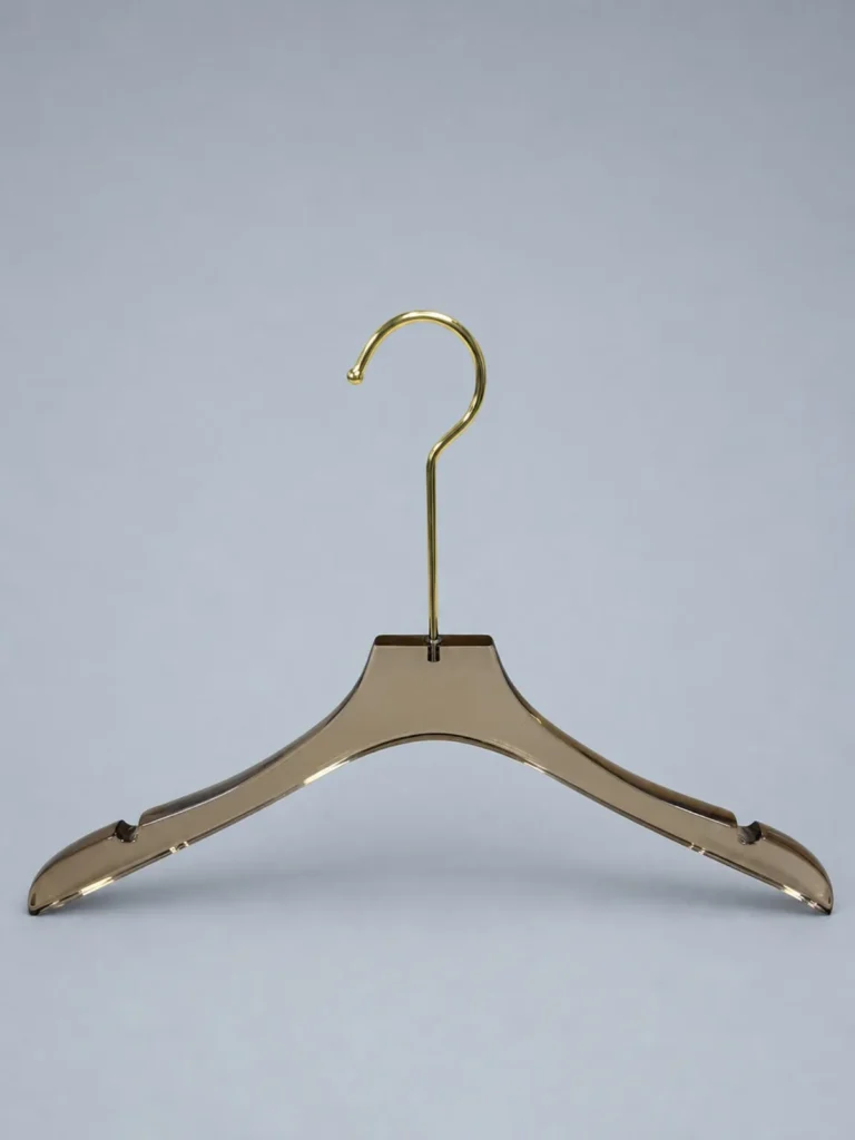 JY36 Slim Clear Acrylic Men's Hanger 430mm detail view 2