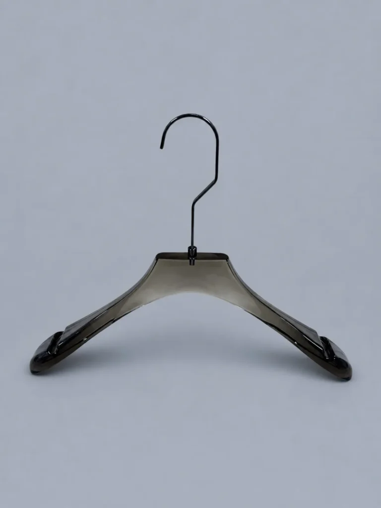 JY37 Clear Acrylic Women's Coat Hanger 385mm detail view 1