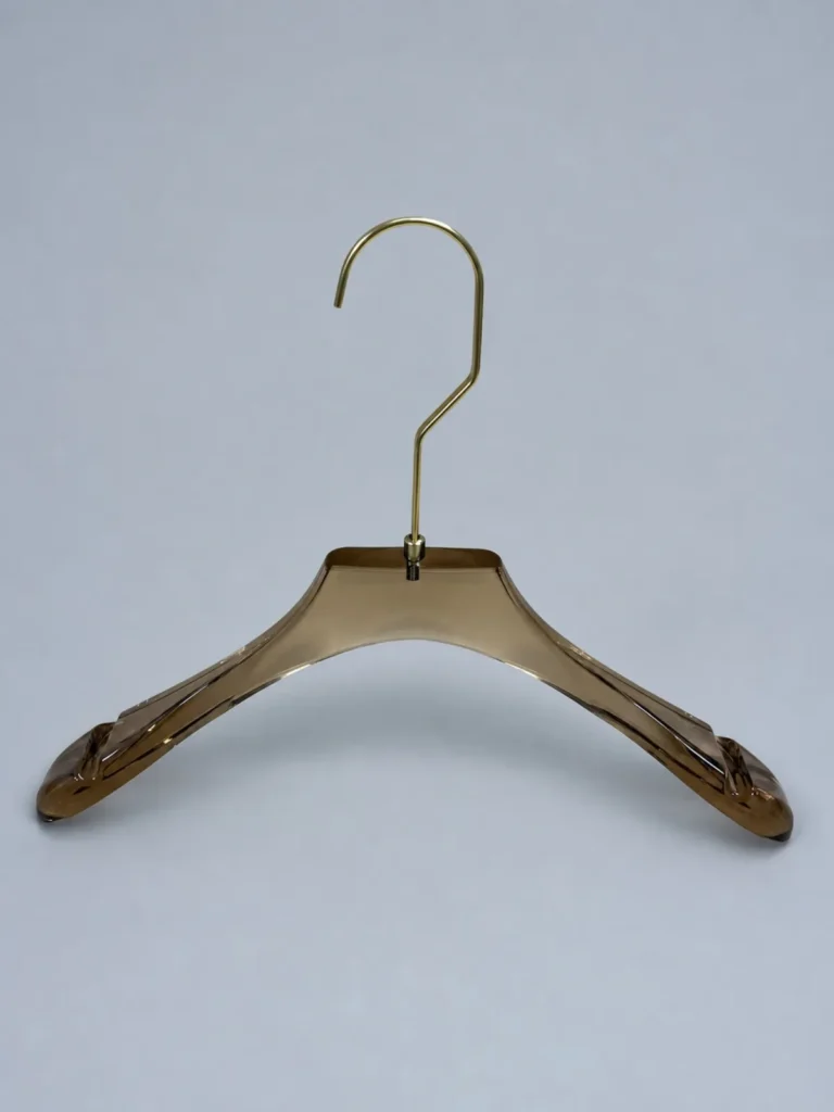 JY37 Clear Acrylic Women's Coat Hanger 385mm detail view 3