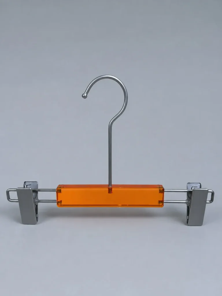 JY55 Orange Acrylic Children's Trouser Hanger 150mm