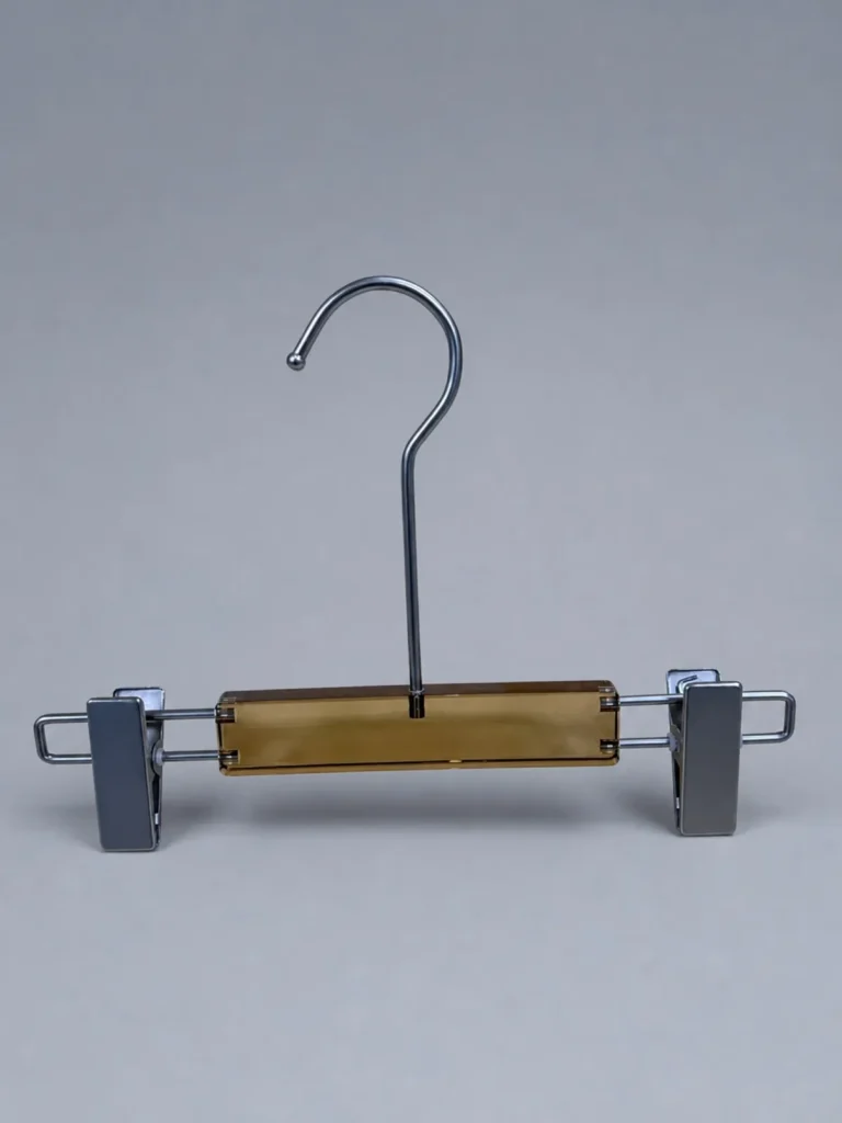 JY55 Orange Acrylic Children's Trouser Hanger 150mm detail view 1