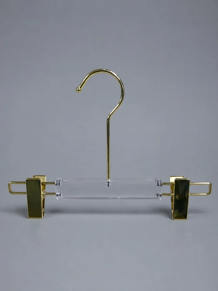 JY55 Orange Acrylic Children's Trouser Hanger 150mm detail view 2