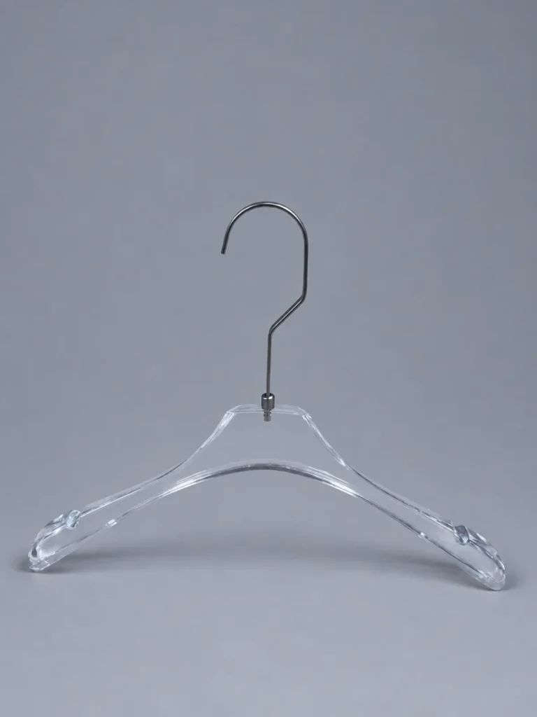 JY77 Smoke Grey Acrylic Women's Knitwear Hanger 385mm detail view 1