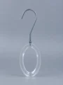 Y33 Clear Acrylic Oval Scarf Ring — front view