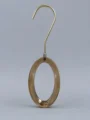 Y33 Clear Acrylic Oval Scarf Ring — detail view